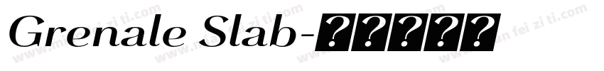Grenale Slab字体转换